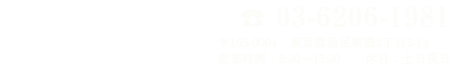 ����Թ��迷��3-3-14 ����03-6206-1981